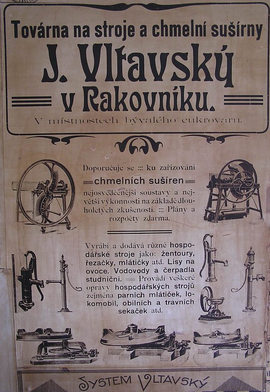 Reklama na závod Vltavský